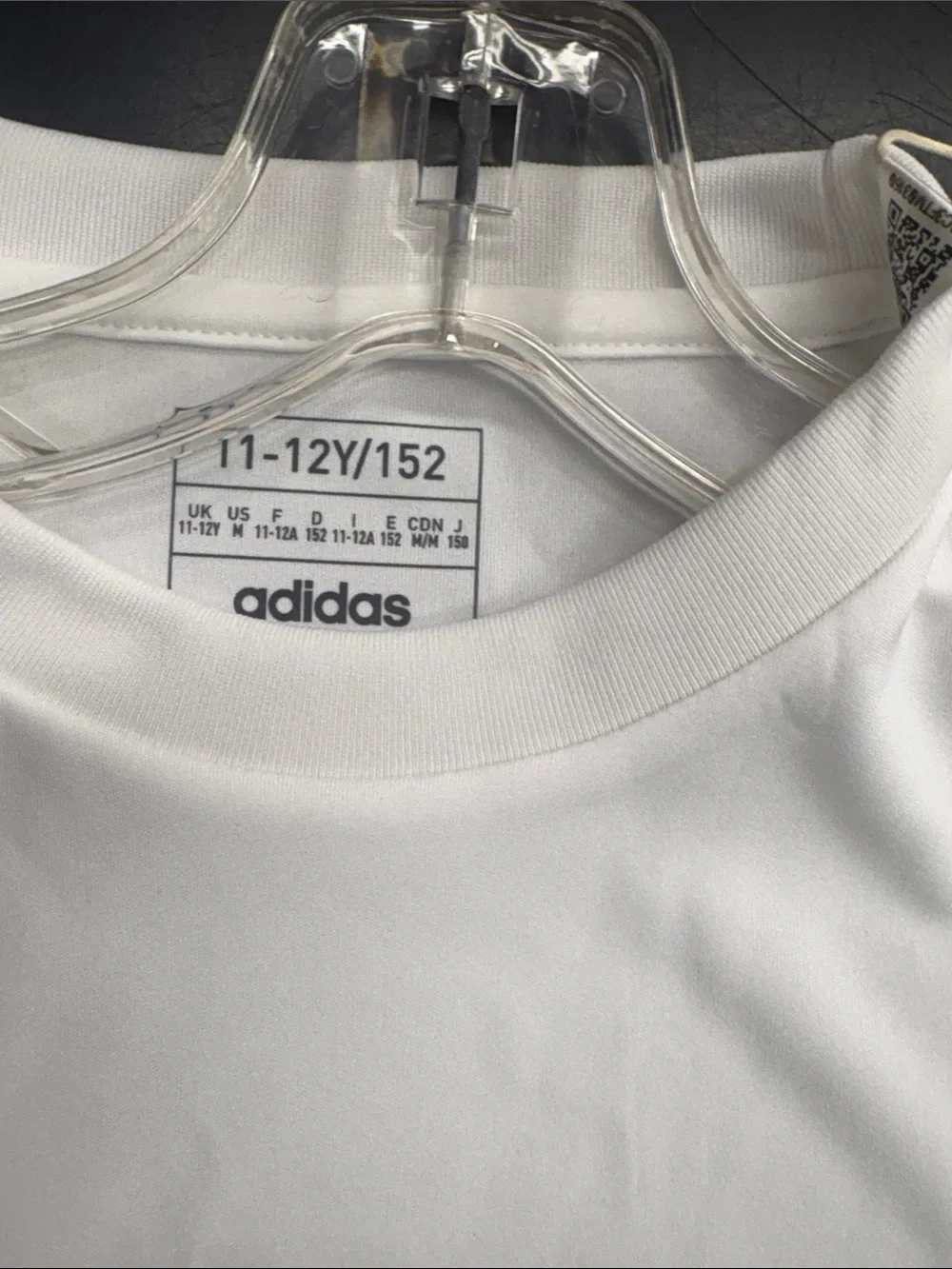 adidas White Short-Sleeve AEROREADY Performance Tee with Black Accents